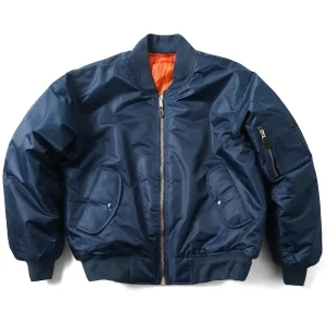Custom Logo Winter Thick Men’s Bomber Jacket Pilot Coats Retro MA 1 Bomber Flight Jacket Men With 8#Copper Zipper