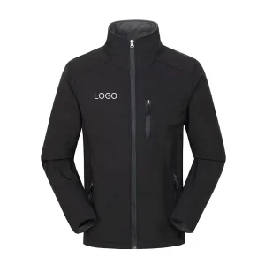 Custom Logo Work Windproof Outdoor Waterproof Soft Shell Quilted Breathable Quick Dry Sailorm Collar Autumn Men’s Jacket