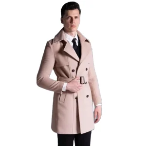 Custom MTM Business Mens Long Wool Winter Coat Tailored Made to Measure Wool Long Overcoats for Men