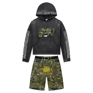 Custom Manufacturer’s Winter Set Oversized Graphics Digital Printed Men’s Hoodie Sweatshirt Diamond Street Clothing