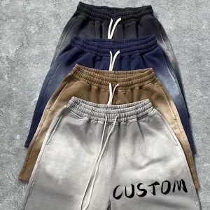 Custom Men Male Summer Cotton Baggy Casual Retro Shorts No Logo Women Unisex Cotton Printed Set Shorts