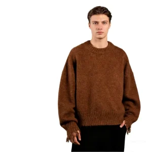 Custom Men Pullover Knitted Sweater Man Crew Neck Pure Color Man Knitwear Jumper Daily Community Style for Men’s