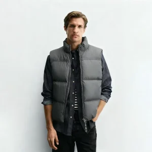 Custom Men Regular Fit Vest Sleeveless Puffer Jacket Vest for Men