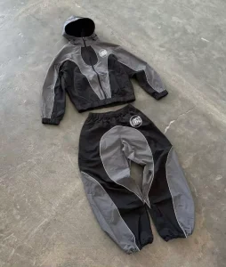 Custom Men Tracksuits Contrasting Colors Jacket and Shorts Oversize 2 Pieces Set Men’s Set Custom logo Polyester Sportswear