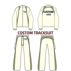 Custom Men Tracksuits Patchwork Plus Size Zip up Nylon Jacket and Track Pants Tracksuit Set for Men