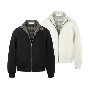 Custom Men’s American Vintage Solid Double Sided Flight Jackets Casual Loose Trendy Short Jackets