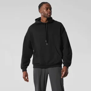 Custom Men’s Autumn Casual Woven Hoodies Streetwear Drop Shoulder Heavy Weight Pullover Hooded Sweatshirts