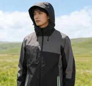 Custom Men’s Autumn Workwear Softshell Jacket Zipper Windproof Waterproof Breathable Hooded Outdoor Work Hiking Coat