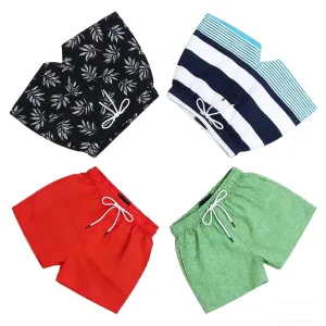Custom Men’s Beach Shorts Manufacturer Logo Printed Swim Trunks