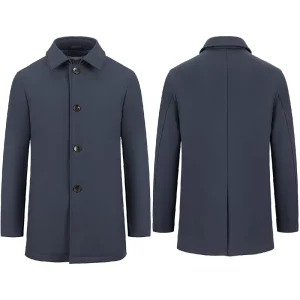 Custom Men’s Bonded Winter Casual Long Parka Coat Slim Waterproof Windproof Thick 100% Polyester Outwear