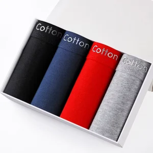Custom Men’s Breathable Briefs Covered Waistband Cotton Underwear Mens Bikini Briefs