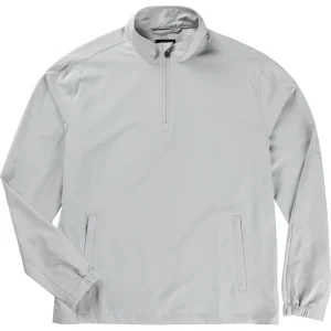 Custom Men’s Casual Autumn Windbreaker Jacket Loose Lightweight Windproof Jacket Crew Neck Pullover Quarter Zip
