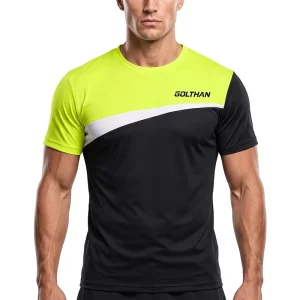 Custom Men’s Color Block Quick Dry Sports T Shirt Breathable Tennis Badminton Training Workout Activewear Short Sleeve t Shirts