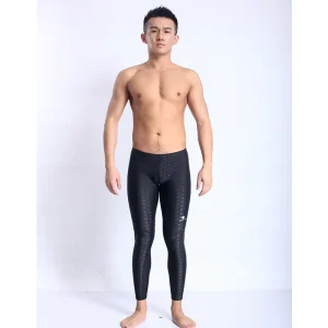 Custom Men’s Competition Swim Trunks Jammer Print Fast Dry Anti UV Spandex Nylon Swimwear