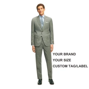 Custom Men’s Formal Check Plaid Tuxedo Set High Quality Jacket Blazer Pants Business Occasions New Trendy Style