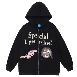 Custom Men’s Hip Hop Hoodie Heavyweight Oversized Zippered Sweatshirt Knitted Polyester Spandex Sublimation Printing Hip