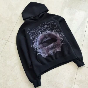 Custom Men’s Hoodie 100% Cotton Rhinestone Oversized Drop Shoulder Zip Up Heavy Weight DTG Printing Streetwear Hoodie for Men