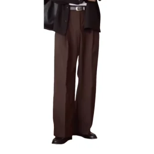 Custom Men’s Italian Retro Style Business Casual Trousers Lightweight Regular Fit Straight Mid Elastic Waist Waterproof