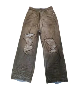 Custom Men’s Jeans Casual Washing Distressed Loose Pants Jeans for Men