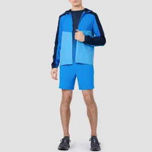 Custom Men’s Lightweight Windbreaker & Shorts Set Color Blocked Quick Dry Activewear for Running & Training