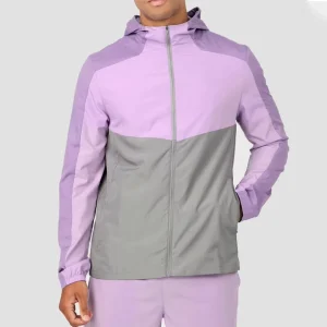 Custom Men’s Lightweight Windbreaker & Shorts Set Color blocked Quick dry Activewear for Running & Training