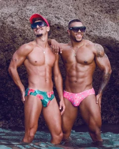 Custom Men’s Micro Bikini Swimwear Trunks Polyester Material Sexy Fitness Brief Shorts for Summer