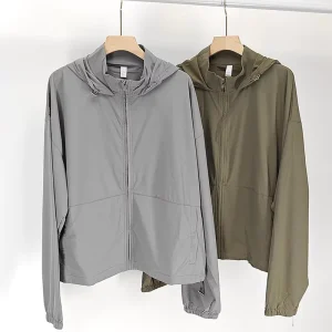 Custom Men’s Nylon Retro Waterproof Windbreaker Jacket Casual Style Plus Size Zipper Stand Loose Fit Outdoor Sports Jacket
