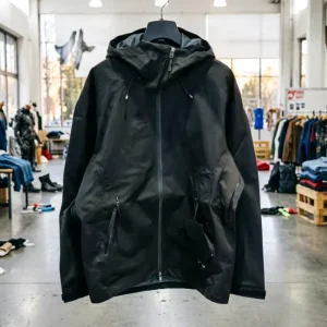 Custom Men’s Outdoor Softshell Jacket Waterproof Windbreaker Hooded Coat With Pockets Workwear Hiking Jacket