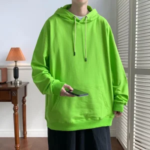 Custom Men’s Oversized Cropped Hoodie Unisex Cotton Print Embroidery Casual T-Shirt Hooded Casual Style