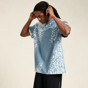 Custom Men’s Oversized Gym Cotton T-shirts Men’s Flocking Graphic Shirts Custom Print Plus Size Shirts