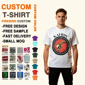 Custom Men’s Personalized Breathable Knitted 100% Cotton Eco-Friendly Anti-Wrinkle Anti-Shrink Casual Short Sleeve T-Shirt