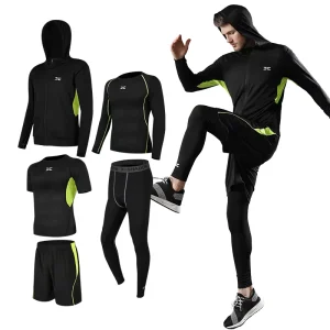 Custom Men’s Plus Size Breathable Lightweight Print Running Gym Yoga Sportswear Tracksuit with Quick Dry