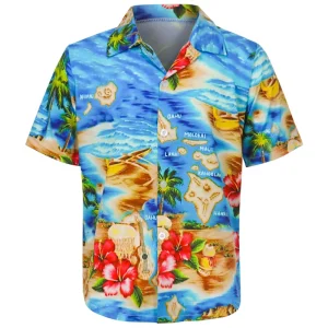 Custom Men’s Polo Shirts Short Sleeve Golf Shirt Quick Dry Floral Printing Vacation Beach Polo T Shirt Hawaiian