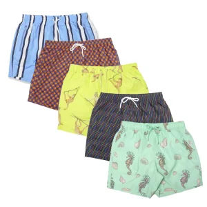 Custom Men’s Polyester Beach Shorts 4 Way Stretch Surfing Board Short Swimwear Digital Print Sportswear Breathable Quick Dry