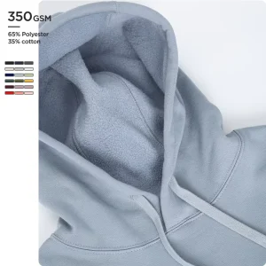 Custom Men’s Pullover Fleece Hoodies Sweatshirts Sublimation Printed 65% Polyester 35% Cotton Knitted