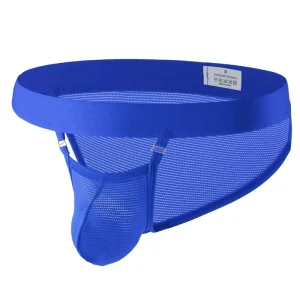 Custom Men’s Sexy Low Rise Nylon Bikini Briefs with Logo Brand Your Own Logo Mesh Gay Underwear