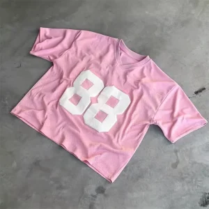 Custom Men’s Short Sleeve T shirt Vintage Jersey t Shirt 3d Print Digital T shirts Mesh t Shirt Streetwear Baggy t Shirt