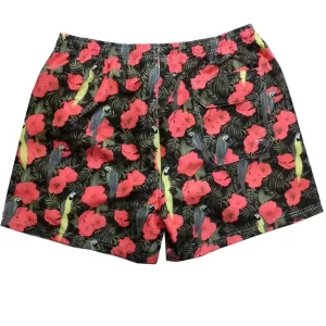 Custom Men’s Summer Beach Shorts Striped Silk Screen Printed Swimwear Single Piece Beachwear 100% Polyester Anti UV Breathable