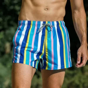 Custom Men’s Summer Beach Swimwear Casual Embroidered Waterproof Board Shorts Recycled Swimsuit Trunks