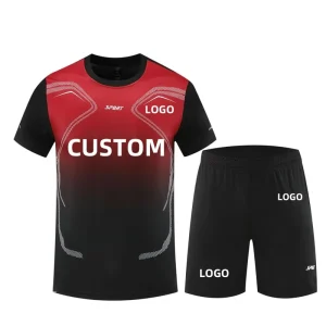 Custom Men’s Summer Breathable Quick Dry Knee Length Short Sleeve Sports Shorts Gym Fitness Running Suit