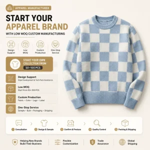Custom Men’s Sweaters for Autumn Winter Knitted Casual Knitwear with Logo Decoration