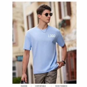 Custom Men’s T-Shirts 240gsm Heavyweight Cotton Puff Print Front Embroidery Graphic Streetwear Oversized Blank T-Shirt