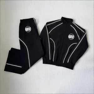 Custom Men’s Tracksuit 100% Nylon Windproof Jacket + Sweatpants Men’s Sportswear Sets