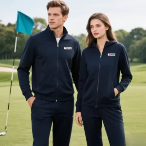Custom Men’s Tracksuits Sweatsuits 2 Piece Casual Athletic Jogging Full Zipper up Track Suits Couple Women Golf Sweatsuits