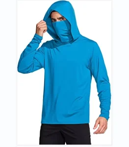 Custom Men’s UPF 50+ Sun Protection Hoodie Shirts Long Sleeve Lightweight SPF Outdoor UV Hiking Fishing Shirts