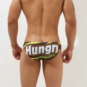 Custom Men’s Underwear Digital Printing Letter Underwear Sexy Briefs Bikini for Men