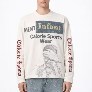 Custom Men’s Vintage Long Sleeve T-Shirt 550gsm Heavyweight Cotton Distressed Graphic Tee Streetwear Hip Hop Style