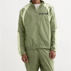 Custom Men’s Windbreaker Tracksuit Comfortable Nylon Streetwear with Logo Solid Pattern Plus Size Summer Wind Breaker Outfits