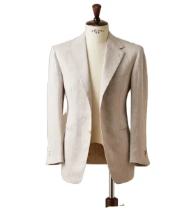 Custom Men’s Wool Silk Suit Jacket Beige Khaki Slim Fit Summer Business Casual Blazers OEM