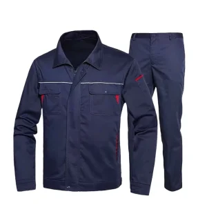 Custom Men’s Workwear Suit Factory Workshop Mechanic Work Jacket Pants Sets Workers Uniforms Sets